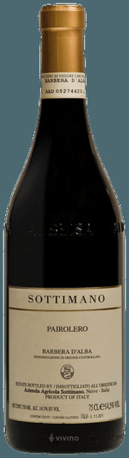 Etiket Barbera d'Alba Pairolero