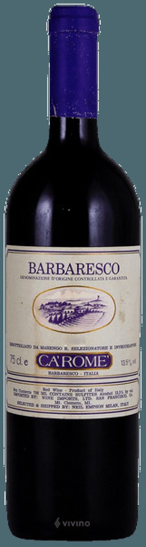 Etiket Barbaresco "Ca' Romé"