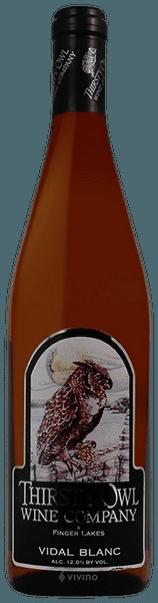Fles Vidal Blanc van Thirsty Owl Wine Company