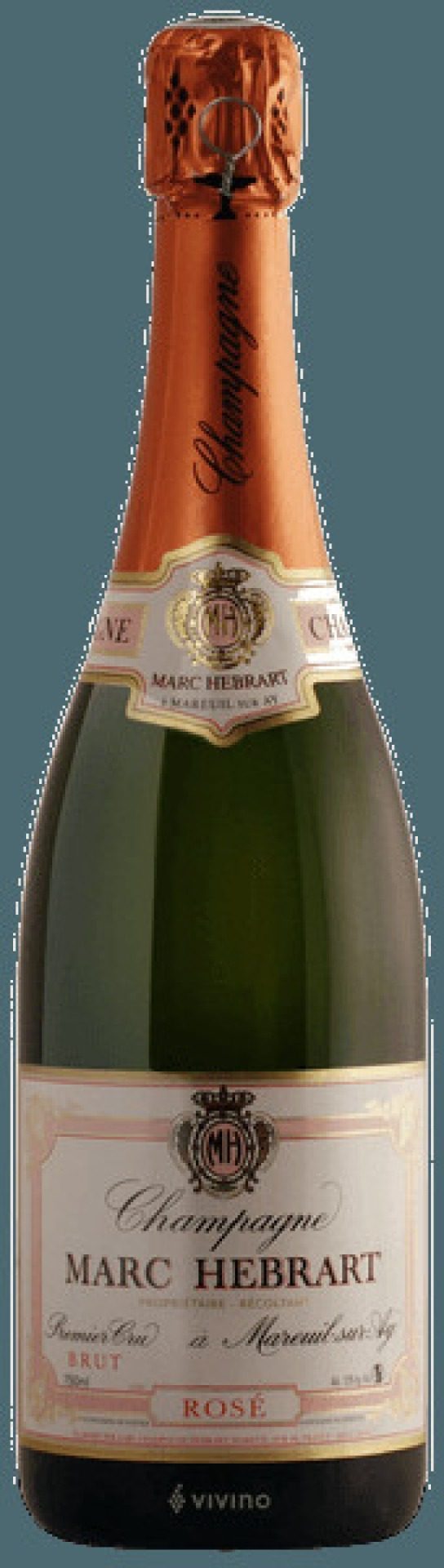 Fles Rosé 1er Cru Brut van Champagne Marc Hebrart
